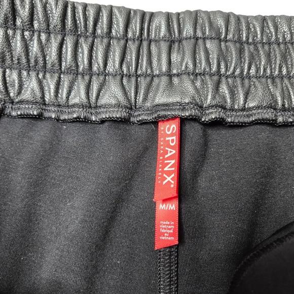 Spanx Black Faux Leather Jogger Pants - Picture 7 of 7